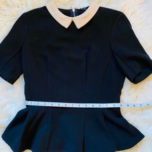 Peplum Peter Pan top